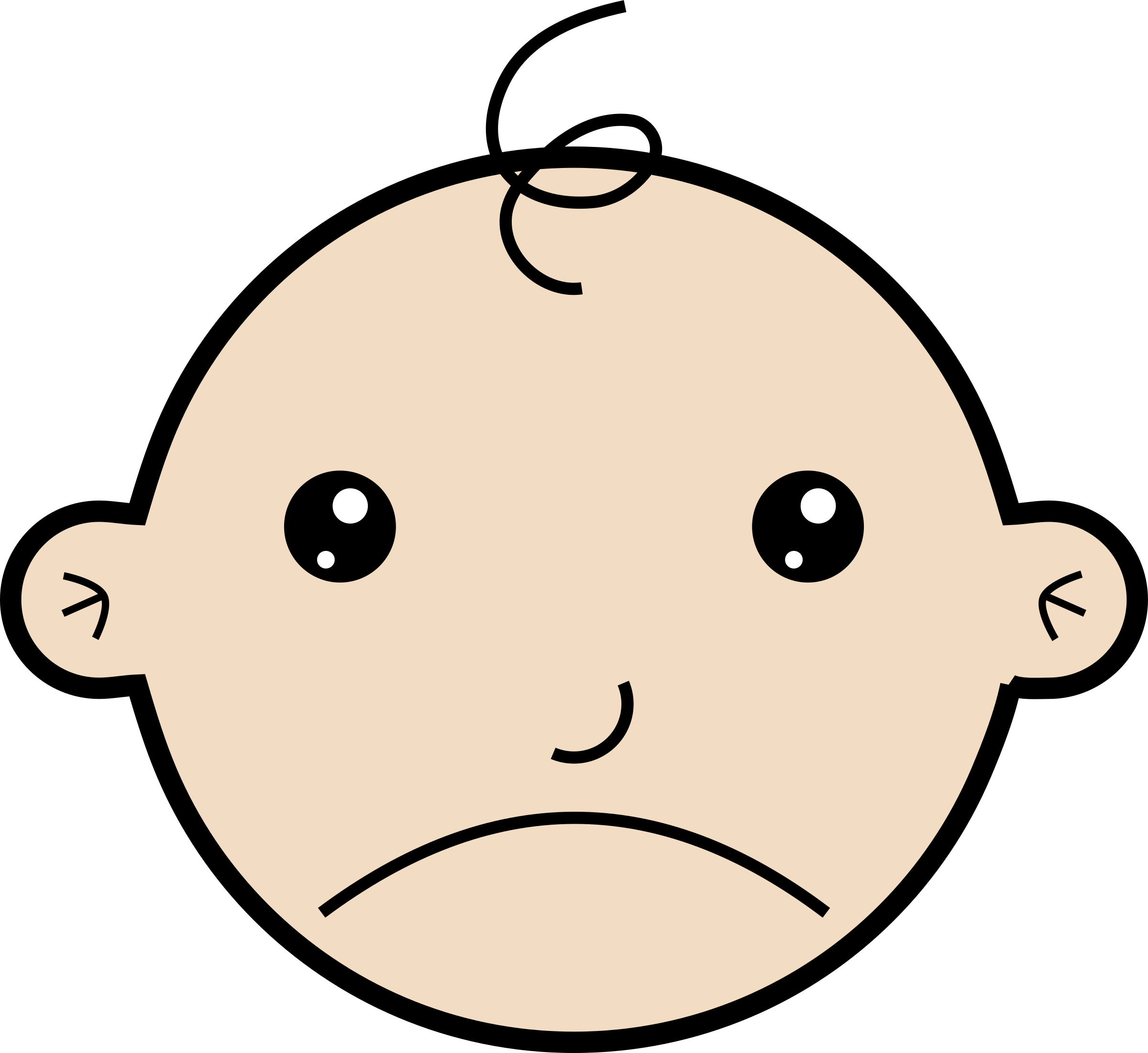 Infant clipart baby face, Infant baby face Transparent FREE.