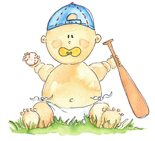 Baby Baseball Clip Art, Vector Images & Illustrations.
