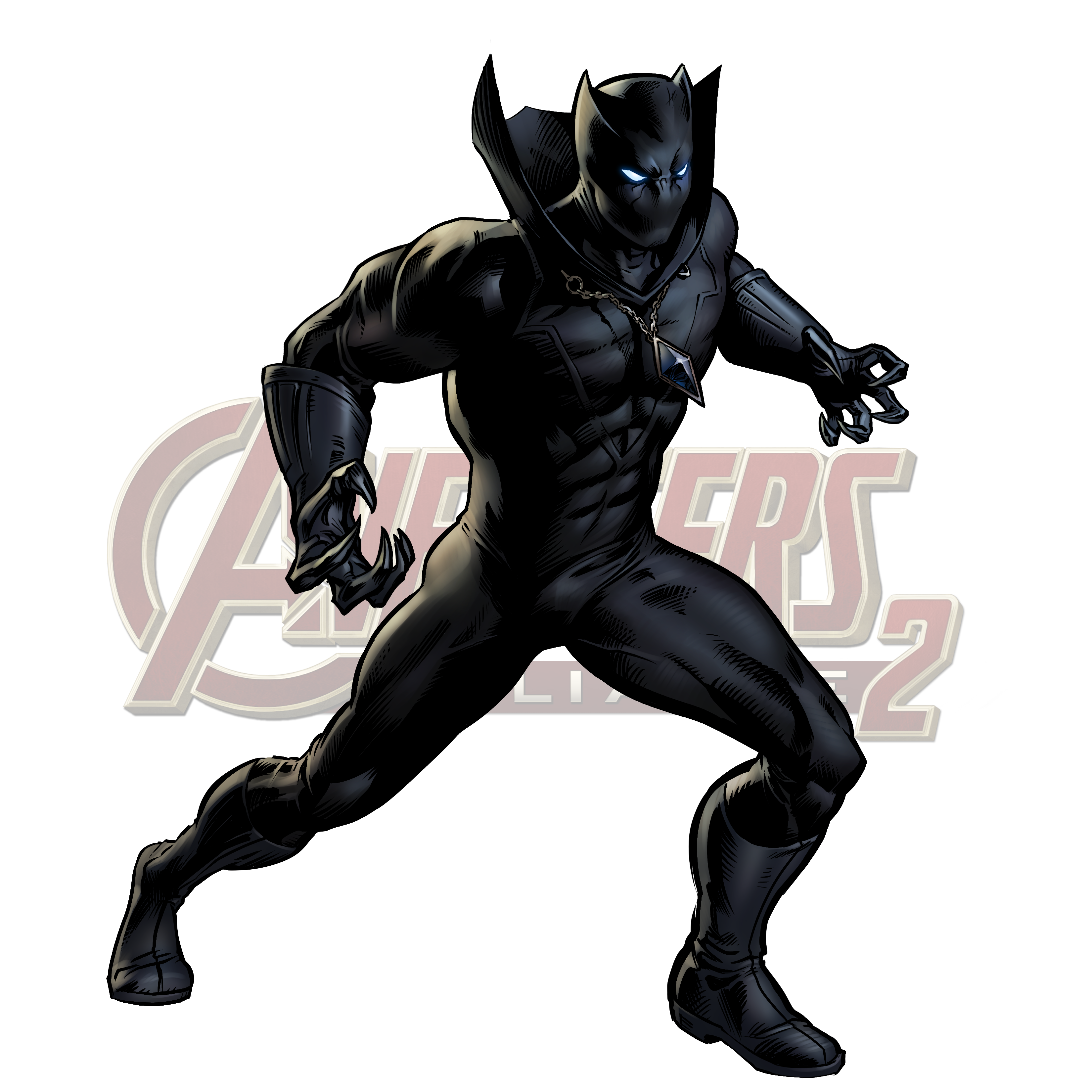 Black Panther Captain America Superhero Marvel Comics Clip.