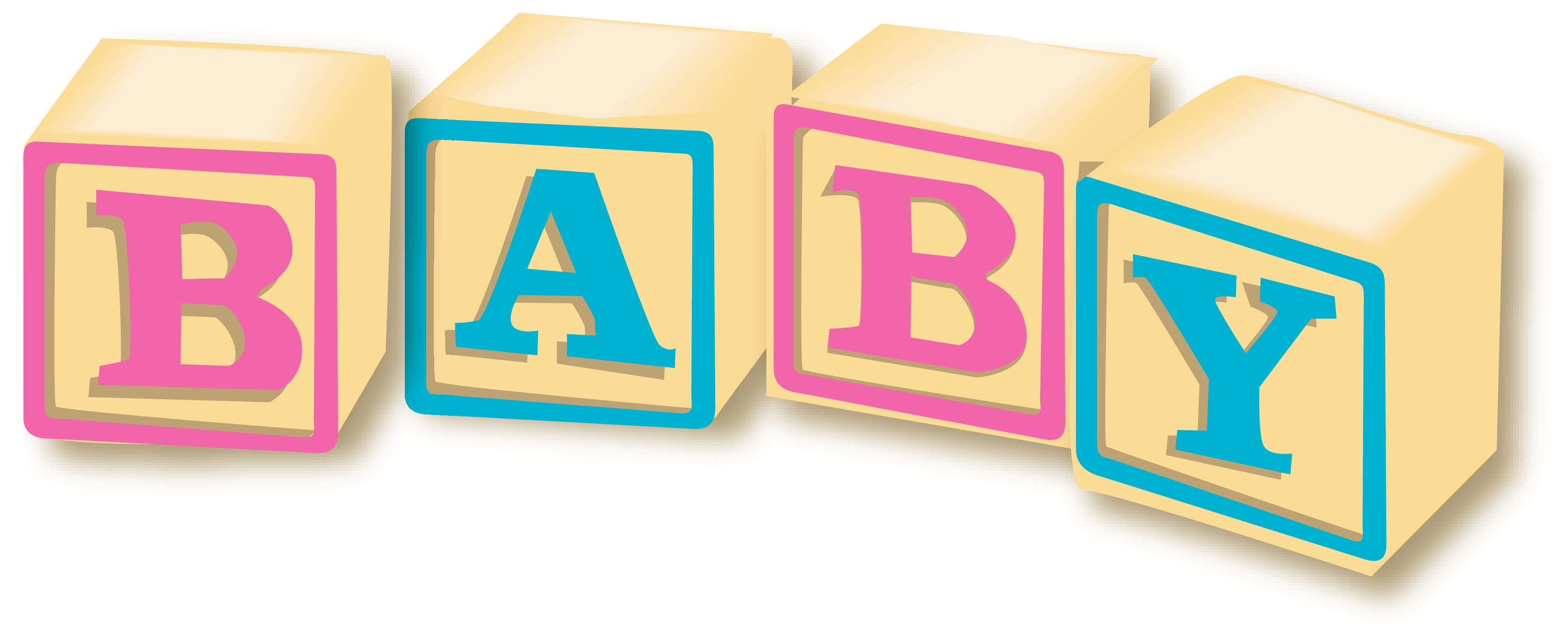 Baby Clipart Baby Girl Word Letter Blocks Clipart Classroom Clipart ...