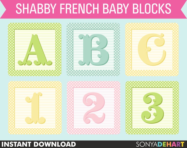 Baby Blocks Clipart.