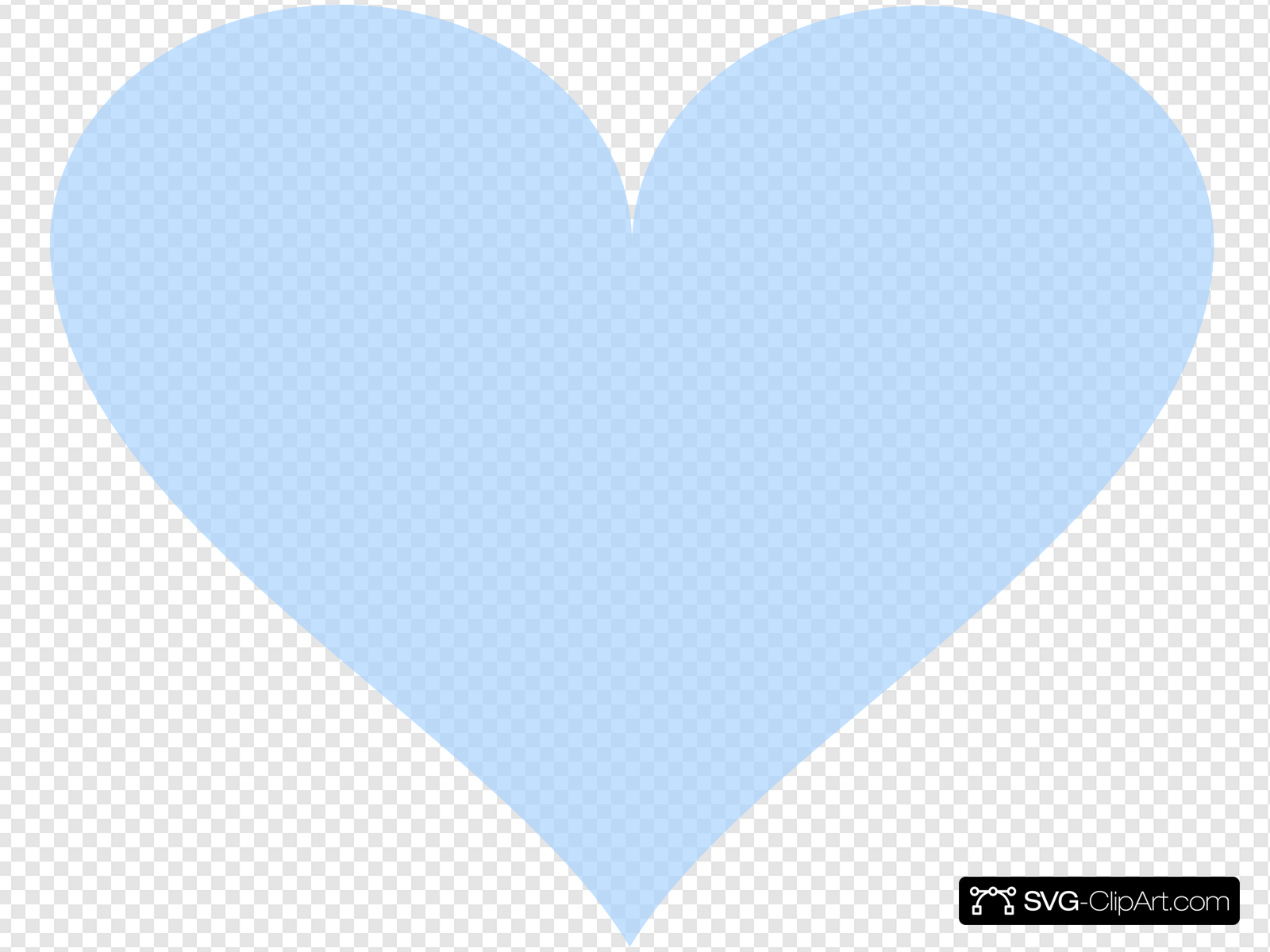 Light Blue Heart Clip art, Icon and SVG.