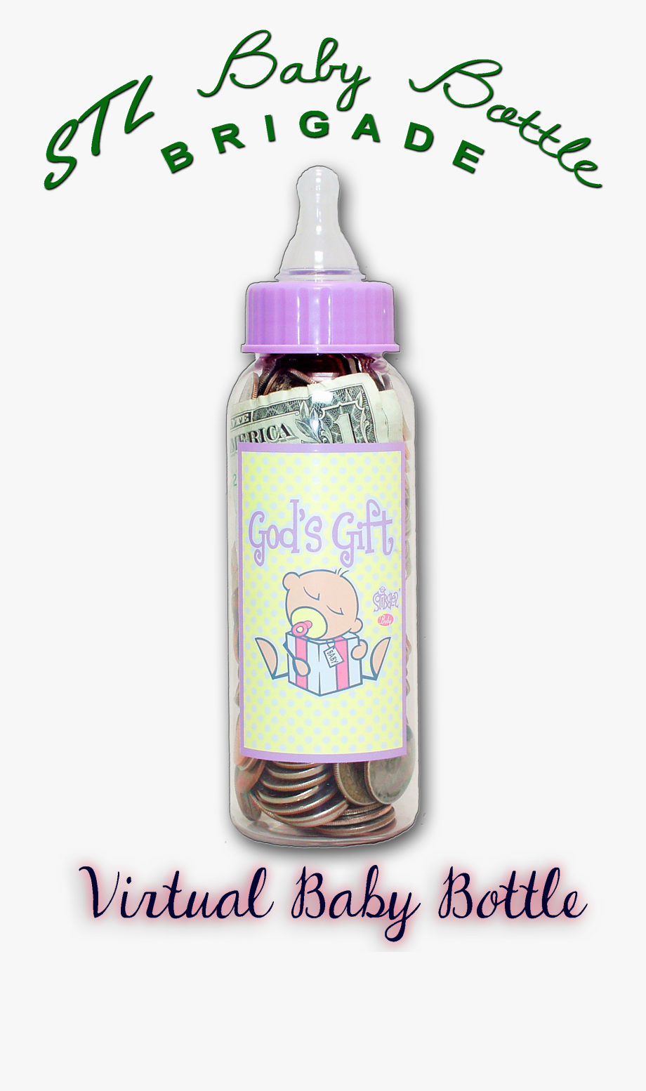 Baby Bottle Png Purple.