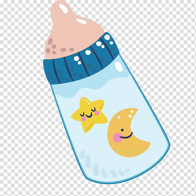 Blue and pink feeding bottle , Milk Baby bottle Infant, Baby.