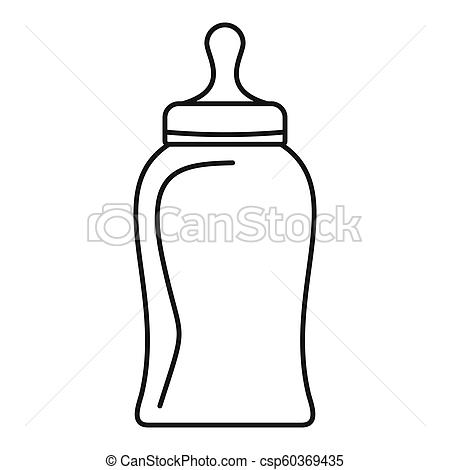 Bottle nipple icon, outline style.