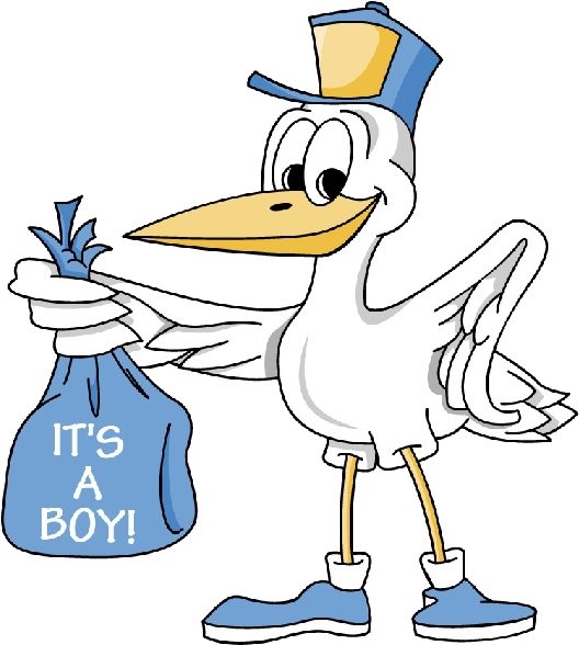 Vector Free Download Cartoon Stork Image Delivering.