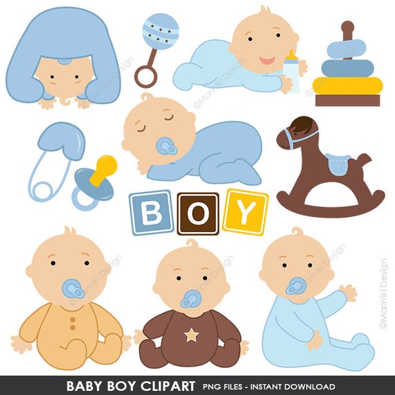 Baby Clipart, Baby Shower Clipart, Baby Boy Clip Art, Blue Baby Shower,  Stork Clipart Digital Clip Art INSTANT DOWNLOAD CLIPARTS C8.
