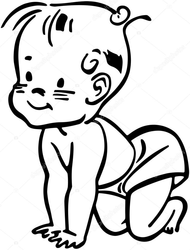Baby boy clipart black and white 1 » Clipart Portal.