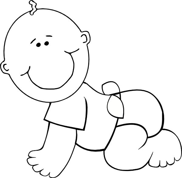 Baby Boy Shower Black And White Clipart.