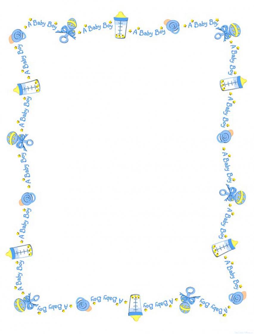 Baby Boy Clipart Border.