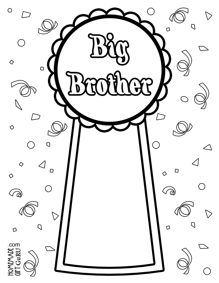 Free New Baby Brother Coloring Page, Download Free Clip Art.