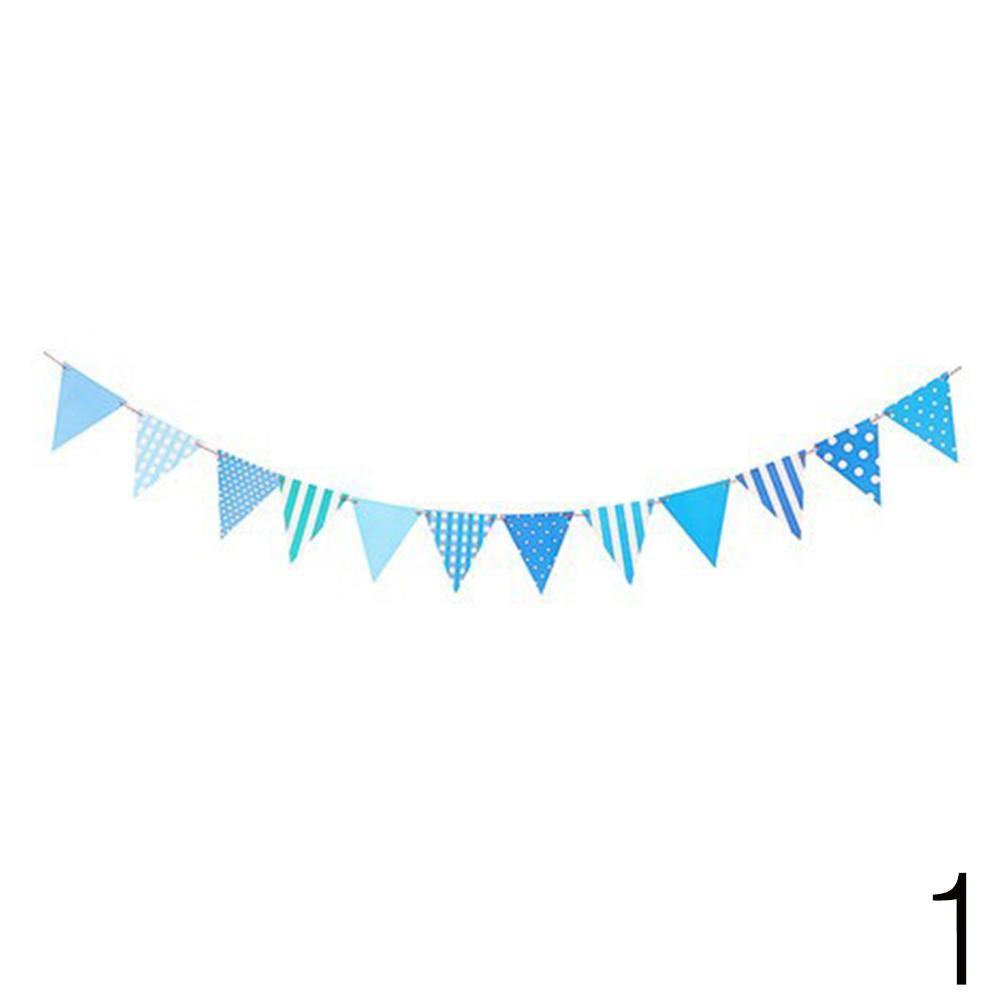 Paper Flag Bunting Birthday Baby Boy Shower Banner Garlands Party.