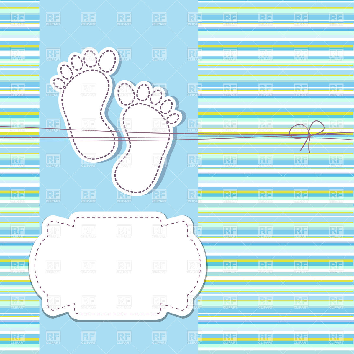 1656 Footprints free clipart.