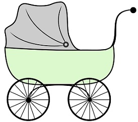 Free Baby Carriage Clipart.