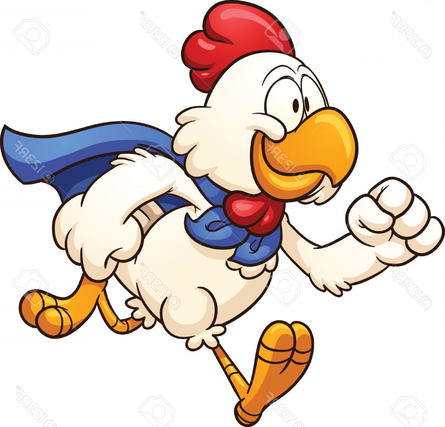 Running Chicken Vector.