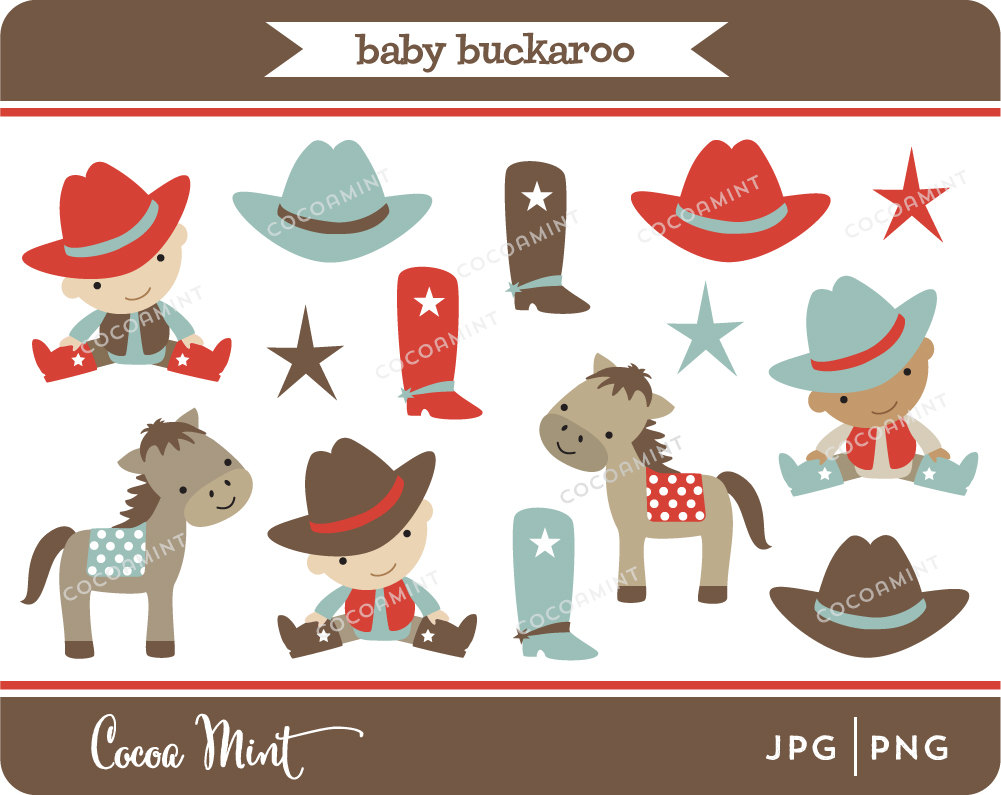 Baby cowgirl boots clipart.