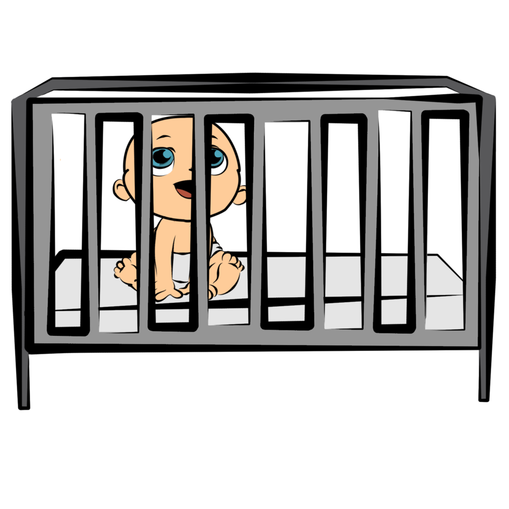 Baby crib clipart free.