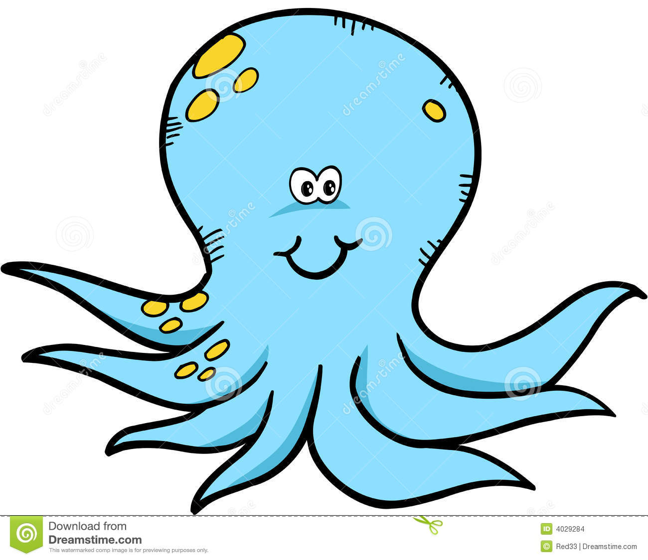 Cute Squid Clipart.