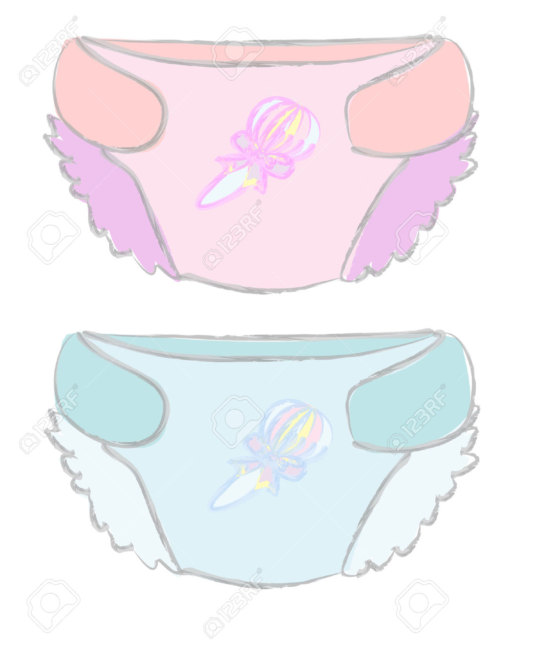 Baby in diaper clipart clipart.