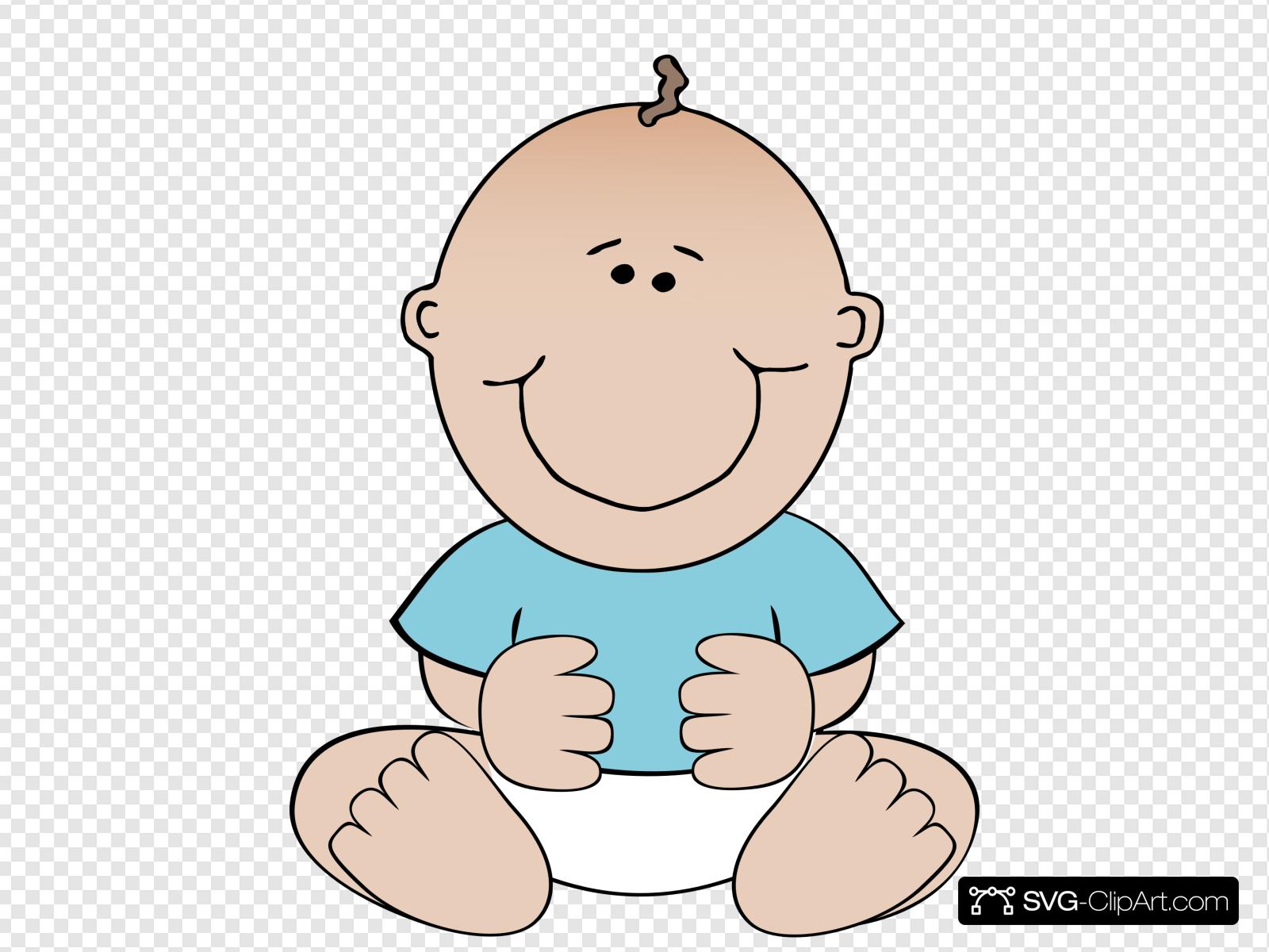 Baby Boy Sitting Clip art, Icon and SVG.