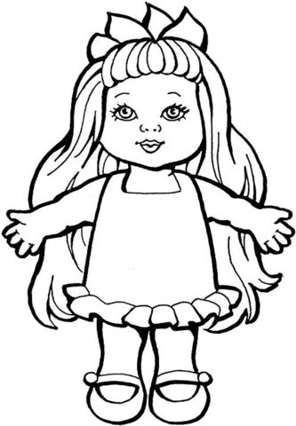 Baby Doll Clipart Black And White.