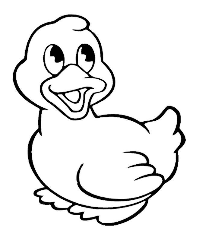 Baby Duck Clipart Black And White.