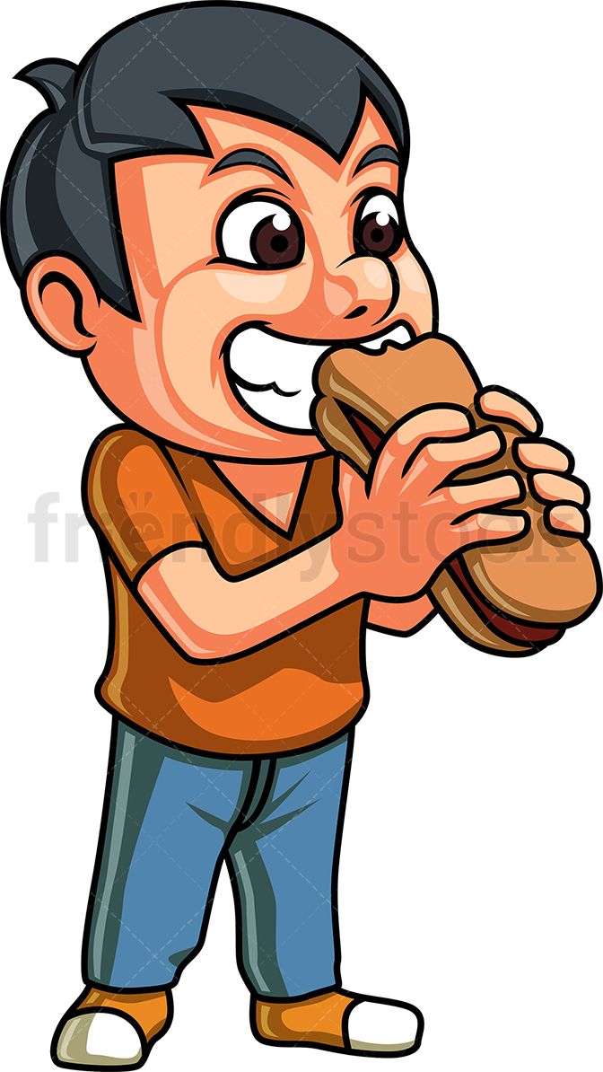 Little Boy Eating Hot Dog Sandwich in 2019.