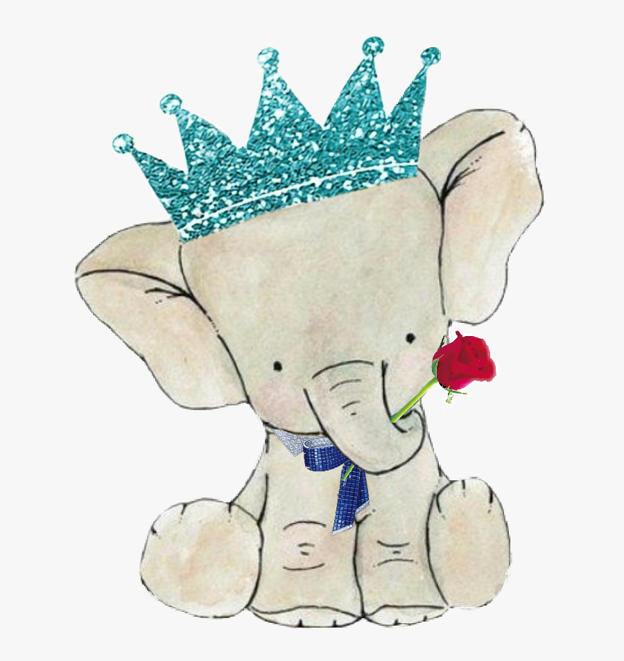 elephant #family #bow #boy #crown #glitter #flower.
