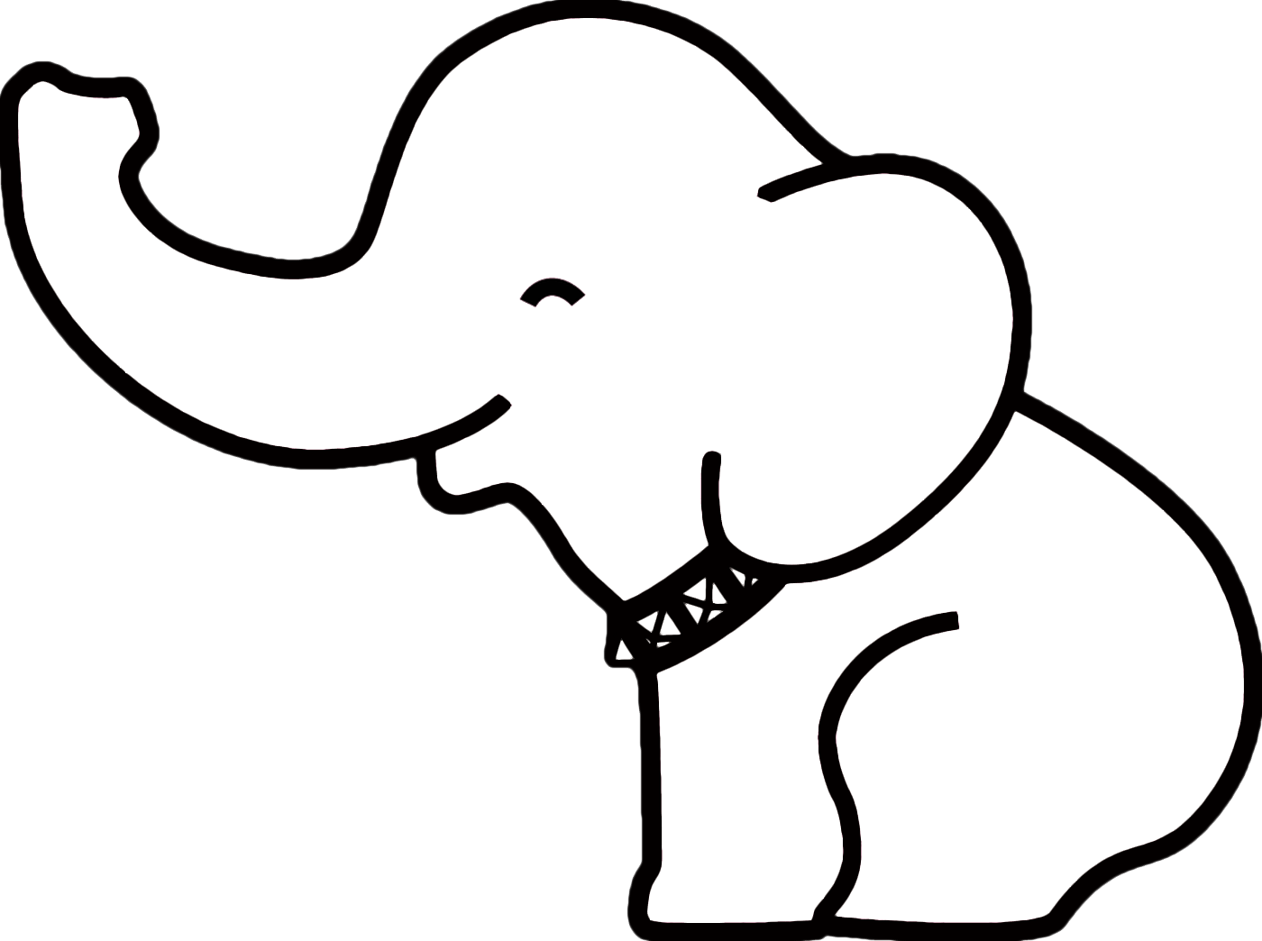 Download baby elephant head clipart black and white 20 free ...