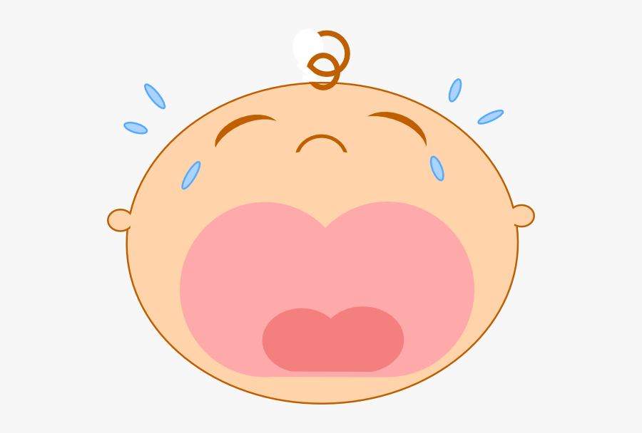 Crying Baby Face Cartoon , Free Transparent Clipart.