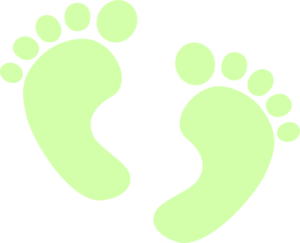 Baby Feet Green Clip Art at Clker.com.