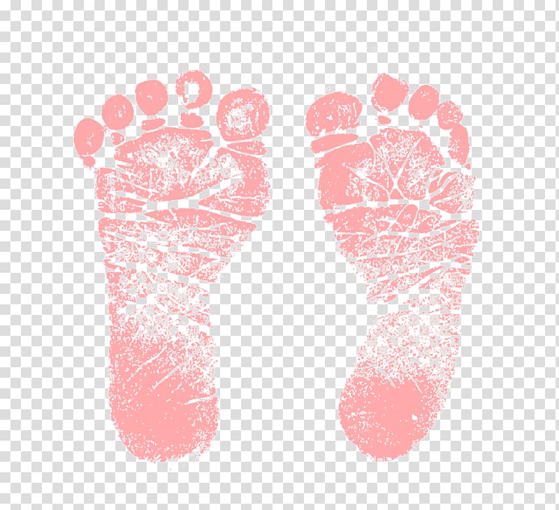Footprint Infant Child , Baby Feet, pink footprint.