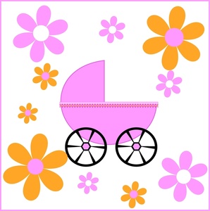 Baby Carriage Clipart Image.