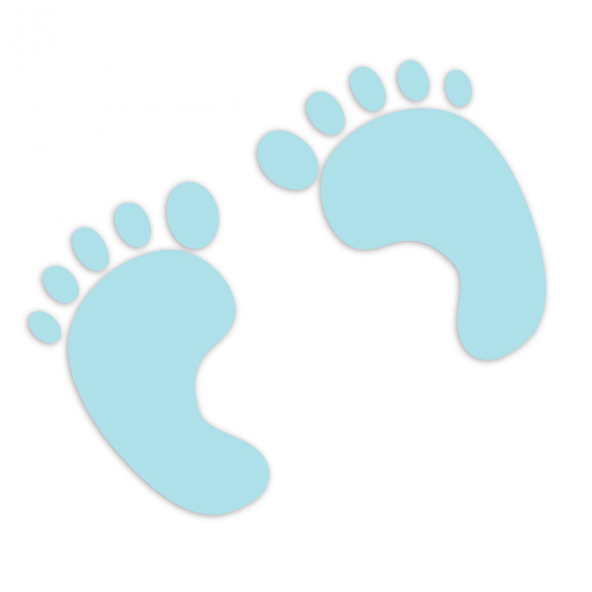 Baby Footprints Blue Clipart Free Stock Photo.
