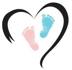 Baby Feet Heart Clipart.
