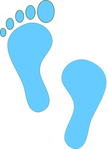 Turquoise Baby Foot Prints Clip Art at Clker.com.