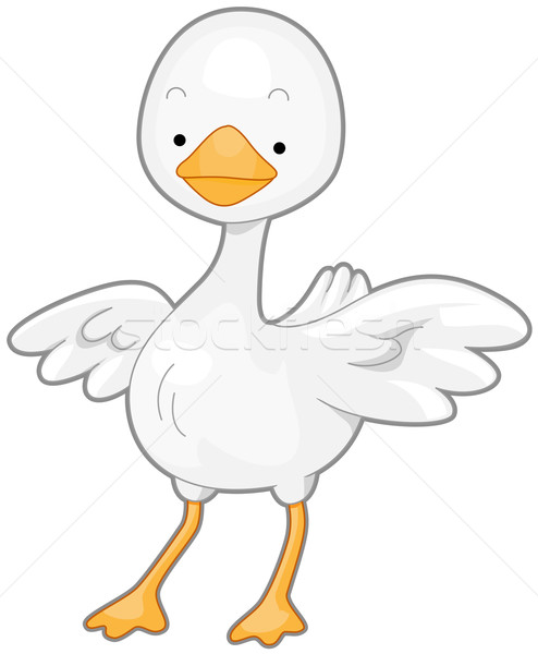 Cute Goose vector illustration © lenm (#491757).