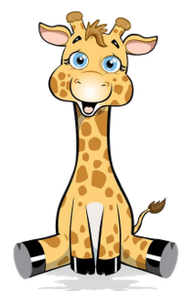 Cute baby giraffe clipart.