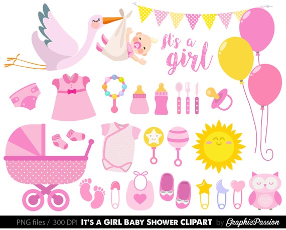 baby girl baby shower clip art 20 free Cliparts | Download images on ...
