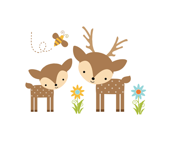 Baby Girl Deer Clipart.