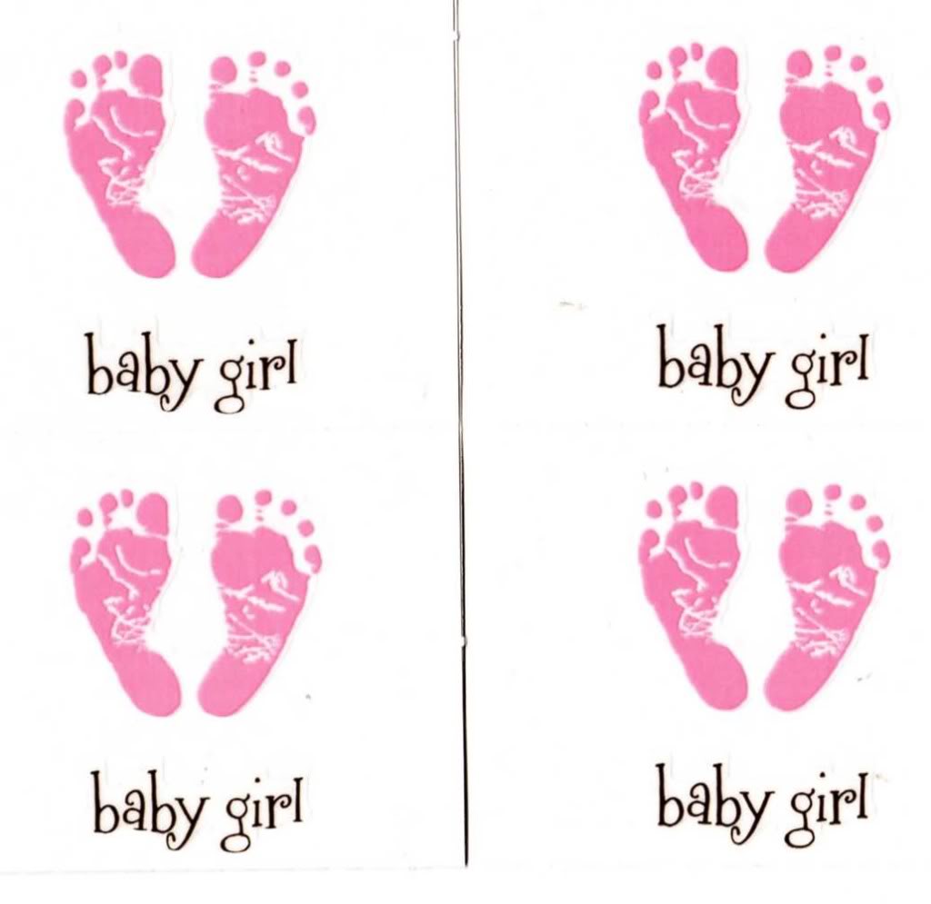 Baby Girl Footprint Clipart.