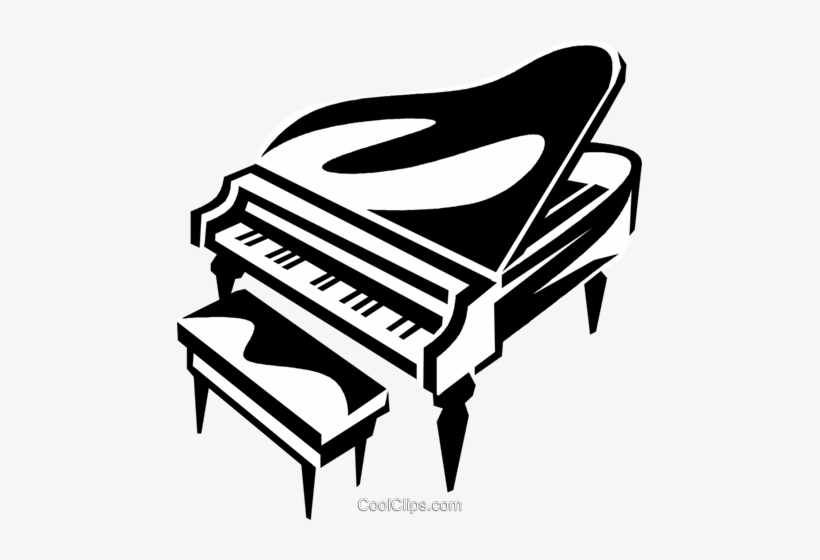 Grand Piano Royalty Free Vector Clip Art Illustration.