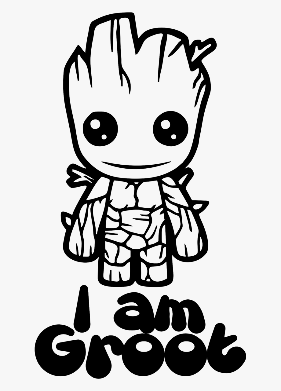 Groot Silhouette , Transparent Cartoon, Free Cliparts.
