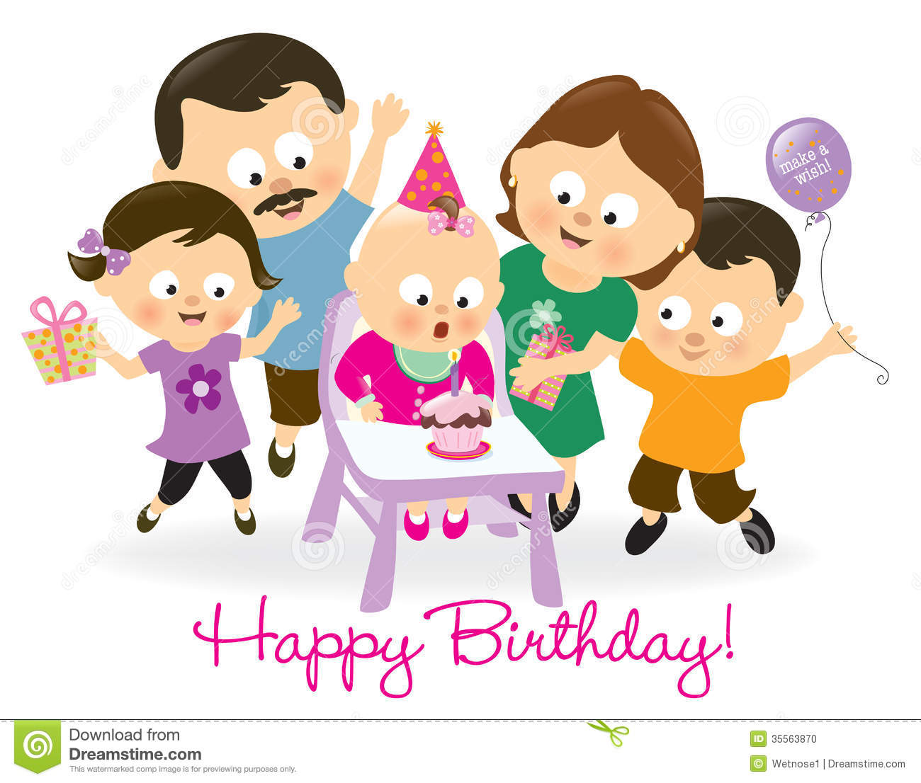 Happy Birthday Baby Clipart.