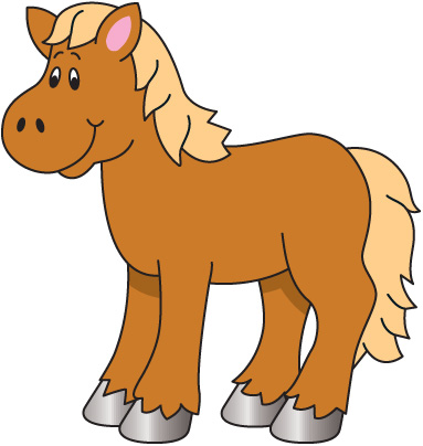 Cute baby horse clipart.