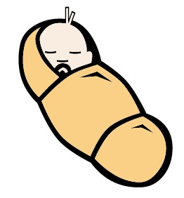 Swaddled Baby Clipart.