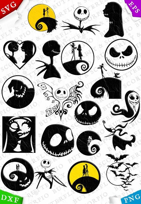 The nightmare before Christmas svg, Jack files for.