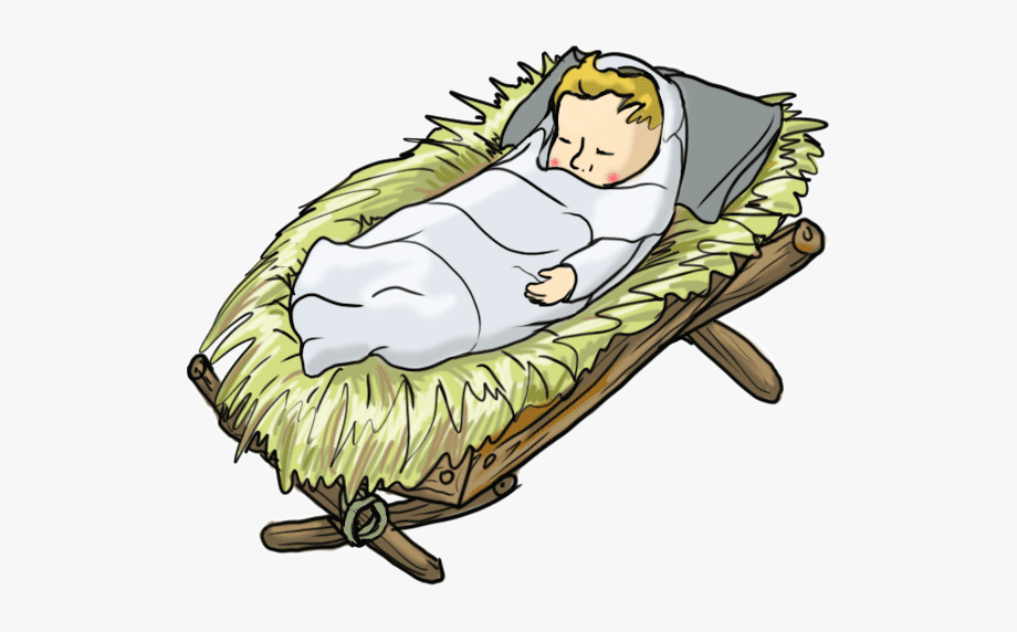 Baby Jesus In A Manger Clipart.