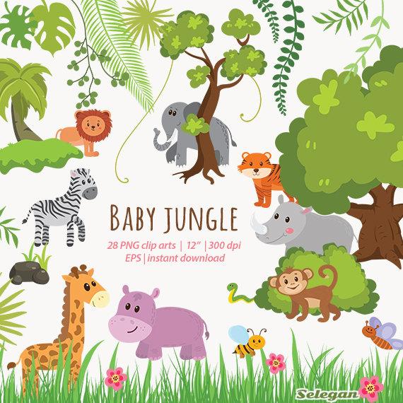 Jungle Animals Clipart, 