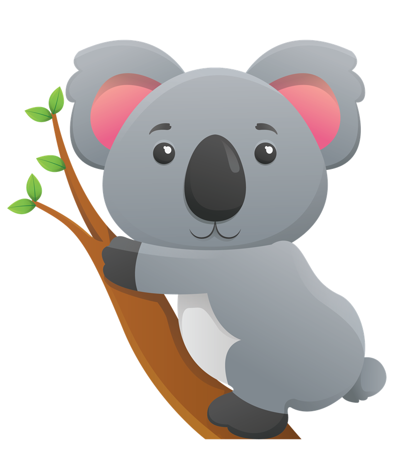 Baby koala clipart.